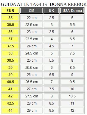 Misure scarpe 6.5 hotsell